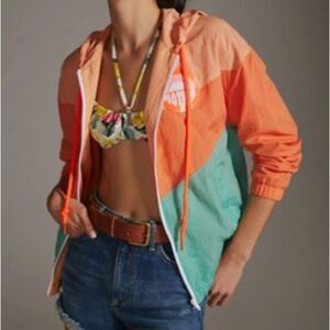 Mother The Triple Shade Hoodie Windbreaker Size Small Retro Colorful Jacket Coat